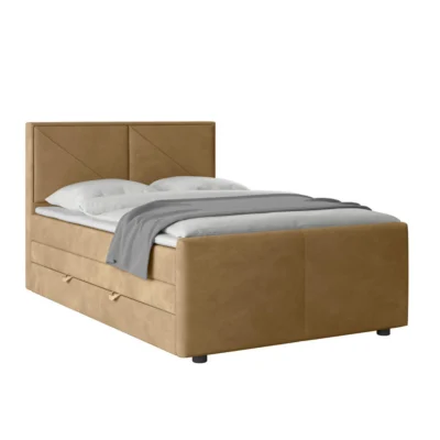 MID.YOU Boxspringbett BOXHÖHE in Beige, Liegefläche 140x200 cm – Taschenfederkern, Topperhöhe 4 cm